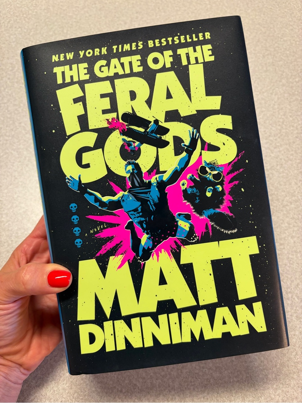 The Gate of the Feral Gods by Matt Dinniman - Neon Yellow & Pink Cover